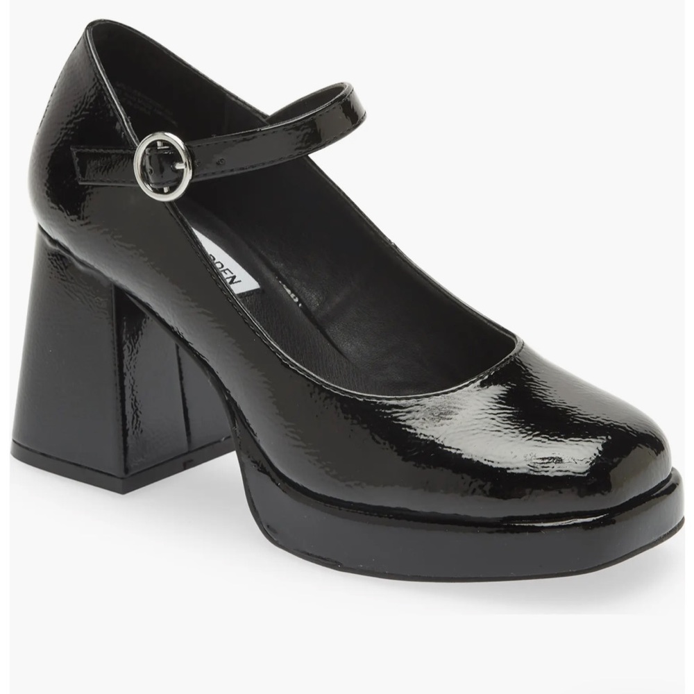 Steve Madden Mingle Mary Jane Platform, size 10 patent leather black platforms